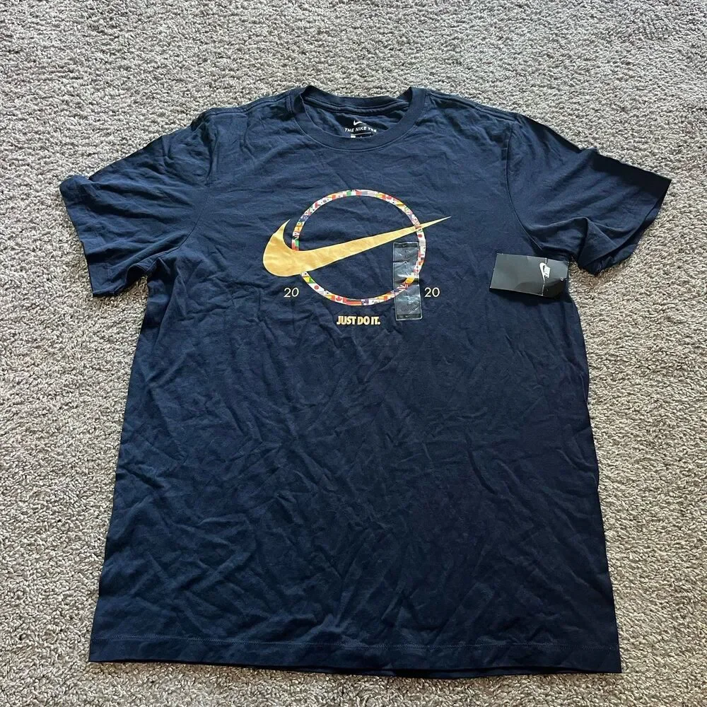 NEW Nike 2020 Olympics T Shirt Flags Dri Fit Mens Size Large CT6871-451